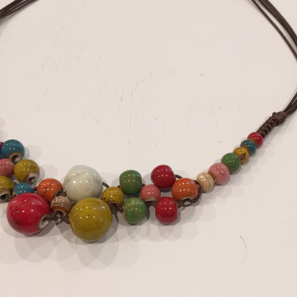 Ceramic Beaded Statement Necklace - image 5